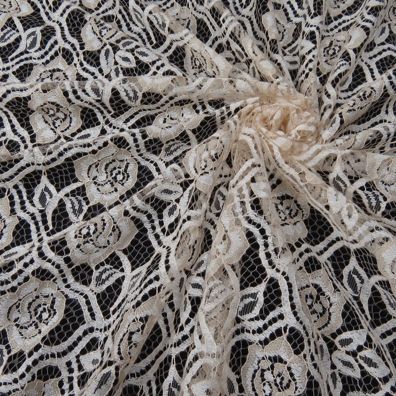 Lace Fabric Rose Dress Nylon for Women's Wear Wholesale Supplier 18